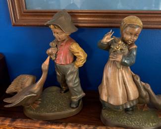 Vintage Holland mold boy and girl