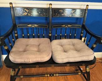 Tell City Hitchcock style bench 1950’s- 60’s