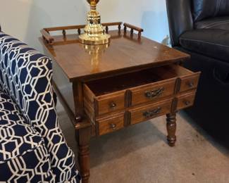 #16	Wood Side End Table w/1 drawer (as is finish) -23x25x22	 $60.00 