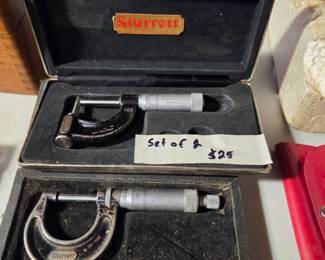 #127	Starrette Set of 2 Micrometers 	 $25.00 