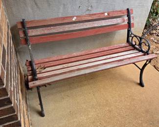 #167	Iron and Wood Bench - 42"	 $75.00 
