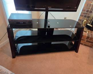#13	3 Tiered Glass Shelf TV Stand w/Mount - 55x21x23	 $40.00 