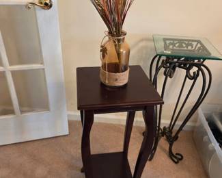 #3	Wood Look Side Table w/small shelf - 12square x 28	 $50.00 