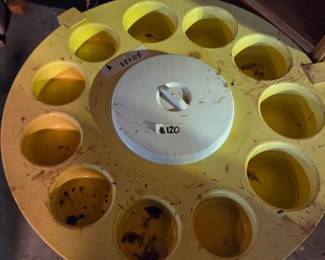 #120	1960s Mid-Century Drink Cart w/2 center ice Buckets - 20x23	 $50.00 