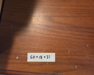 #104	Wood 6 Drawer Dresser - 50x18x31  (has some finish issues)	 $65.00 