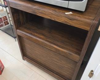 #56	Microwave Cart on Wheels w/roll-up Top - O'Sullivan Brand	 $25.00 