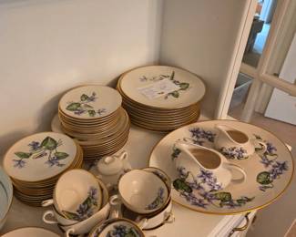 #63	Franciscan Fine China - Olympic Violets - set of 62 mixed Pieces	 $110.00 