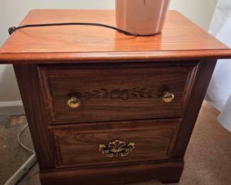 #84	Broyhill Bedside Table w/2 drawers - 26x16x24	 $150.00 