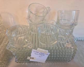 #8	Vintage Hazel Glass 12 piece lunch tray set	 $24.00 