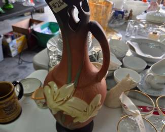 #216	Roseville 24.15" Single Handle Vase - 17" Tall	 $25.00 