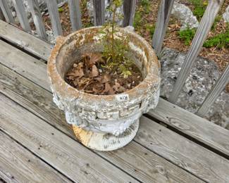 #178	Concrete Urn w/grape design - design - 16x17	 $35.00 