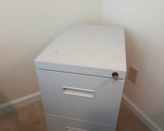#36	Metal 2 drawer Filing Cabinet Standard w/key - 15x22x27  on wheels	 $40.00 