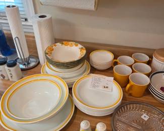 #59	Corelle by Cornin by Citrus - mixed set of china - 48 pieces	 $96.00 