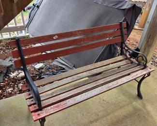 #168	Iron and Wood Bench - 42"	 $75.00 