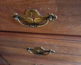 #104	Wood 6 Drawer Dresser - 50x18x31  (has some finish issues)	 $65.00 