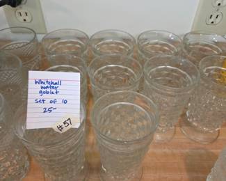 #57	Whitehall Water Goblet - set of 10	 $25.00 