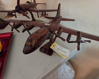 #90	Wood Model Plane USC 130 Hercules Mahogany - 21" Wide - on Stand	 $75.00 