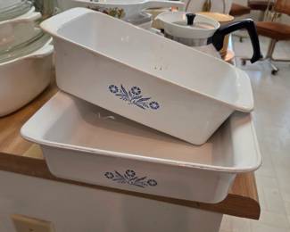 #44	Blue Cornflower Square Casserole and Loaf Casserole Dishes - set of 2	 $25.00 