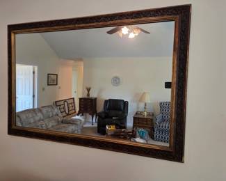 #94	Rectangular Wood Framed Mirror - 54x35	 $75.00 