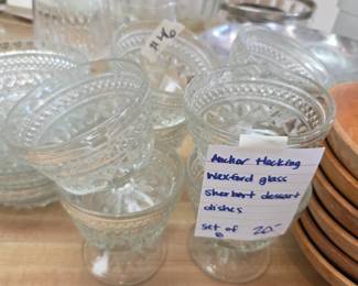 #46	Anchor Hocking Wexford Glas Sherbert Dessert Dishes - Set of 8	 $20.00 