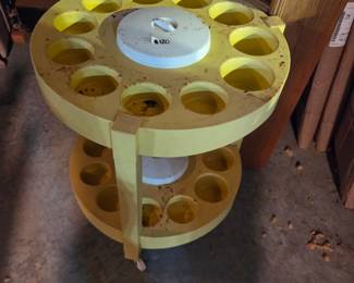 #120	1960s Mid-Century Drink Cart w/2 center ice Buckets - 20x23	 $50.00 
