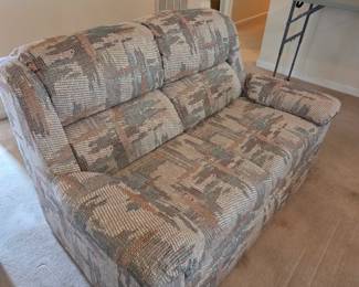 #20	White/Rose/Blue Loveseat - 80's Style - 60" Long	 $45.00 