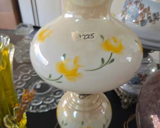 #225	Gone with the Wind Hand-Painted Globe and Brass Base Lamp	 $45.00 