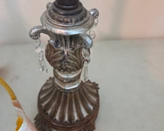 #27	Set of 2 Buffet Lamps w/Metal w/prisms - 32" Tall	 $75.00 