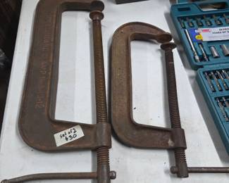 #148	Set of 2 C Clamps - 12" and 8" 	 $30.00 