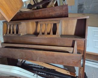 #98	Wood Headboard w/Bookcase Headboard - Full Size - Mid-Century Style	 $150.00 