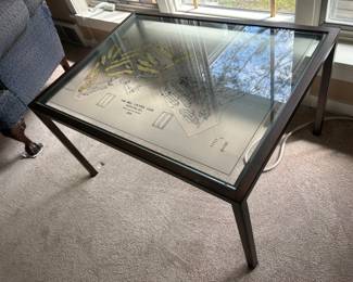 Oak Hill Etched Glass Coffee Table