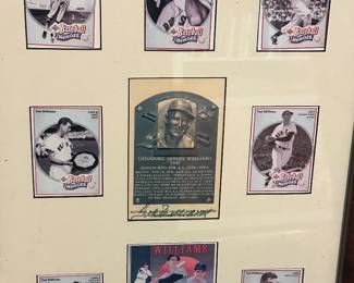 Ted Williams Autographed HOF postcard