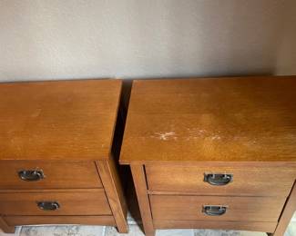 Some wear on tops of nightstands