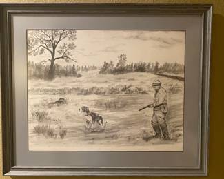 HSV Resident, Dale Hamby art with personal inscription on back.