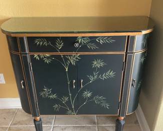 storage cabinet with glass top