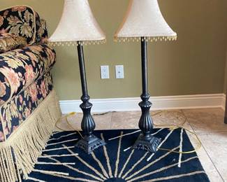 Tall, elegant table lamps.