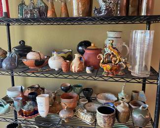 Hand built and wheel thrown pottery.