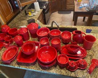 Miscellaneous Fiesta ware baking and serving pieces - Scarlet