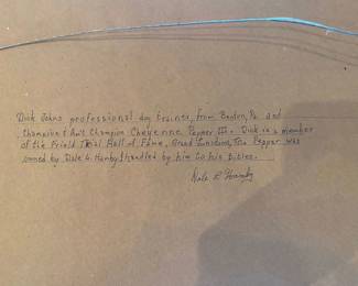 Inscription on back of drawing