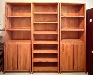 3 Wooden Bookshelves