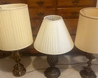 Vtg Brass Table Lamps