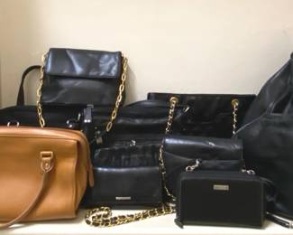 Ladies Black Handbag Lot 3 including Leather  Stone Mountain
