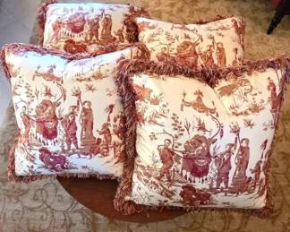 4 Custom Chintz Pillows