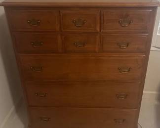 Kling Colonial Solid Maple Highboy Chest