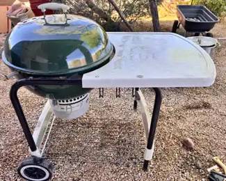Green Weber Grill W Cart