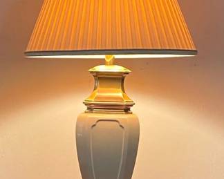 Vintage Ceramic  Brass Lamp