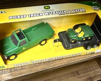Collectable John Deer Pick up with Trailer and Gator.  Never Opened