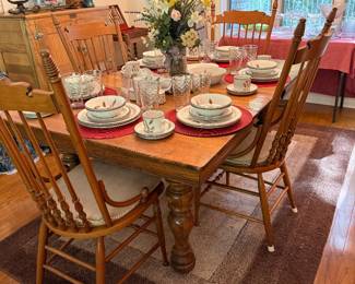 Dining Table with Seven Chairs