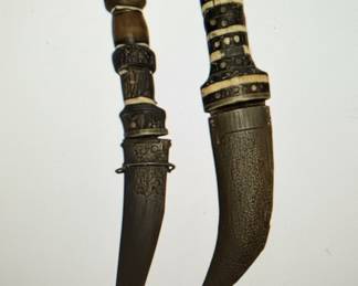 Antique Syrian Khanjar Dagger Set with Sheaths