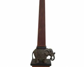 Egyptian Revival Obelisk with Elephant Base